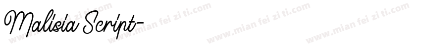 Malisia Script字体转换